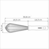 Batidor Manual Profissional Master Blanco y Acero 6.7x6.7cm Para Mezclar - UTENSILIOS PARA COCINAR | Bylmo
