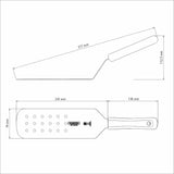 Espátula Profesional Perforada Profissional Master Blanco y Acero 7.6x11.2cm Para Cocinar - UTENSILIOS PARA COCINAR | Bylmo