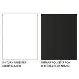 Closet Mônaco Blanco y Negro 210x21.4cm con Cuatro Entrepaños Tres Puertas y Con Espejo - CLOSETS | Bylmo