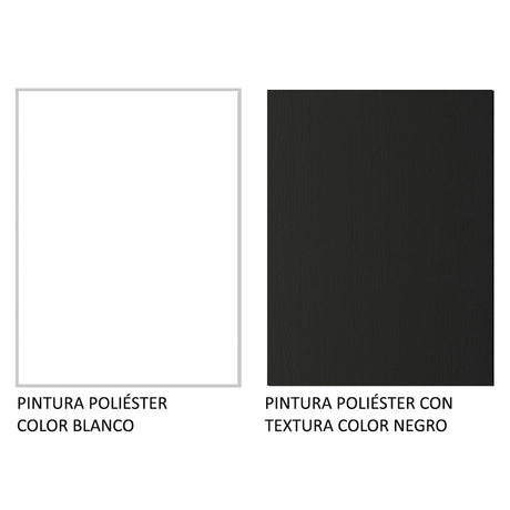 Closet Mônaco Blanco y Negro 210x21.4cm con Cuatro Entrepaños Tres Puertas y Con Espejo - CLOSETS | Bylmo