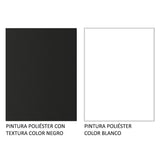 Closet Mônaco Negro y Blanco 210x21.4cm con Cuatro Entrepaños Tres Puertas y Con Espejo - CLOSETS | Bylmo