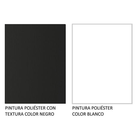 Closet Mônaco Negro y Blanco 210x25.7cm con Cuatro Entrepaños Tres Puertas y Con Espejo - CLOSETS | Bylmo