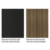 Closet Mônaco Negro y Marron 210x21.4cm con Cuatro Entrepaños Tres Puertas y Con Espejo - CLOSETS | Bylmo