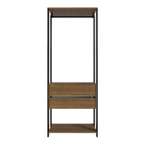 Closet Abierto Valencia Marron y Negro 70x180cm con Dos Entrepaños - CLOSETS | Bylmo