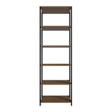 Closet Abierto Valencia Marron y Negro 59x180cm con Seis Entrepaños - CLOSETS | Bylmo