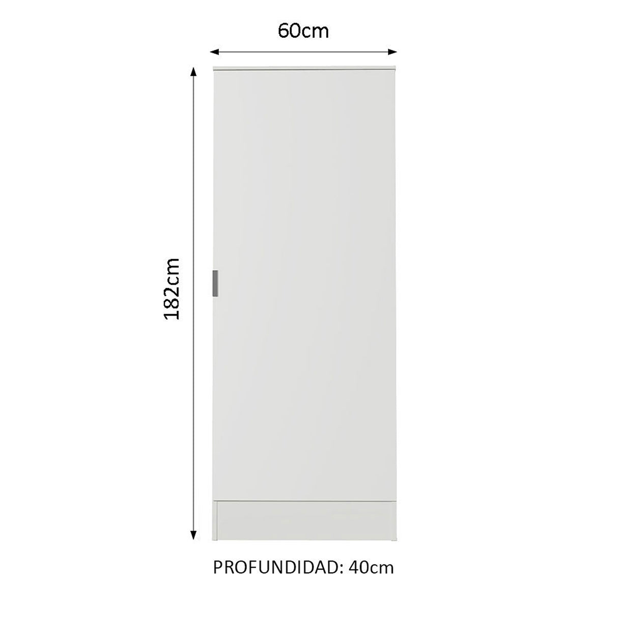 Closet Blanco 60x182cm con Seis Entrepaños - CLOSETS | Bylmo