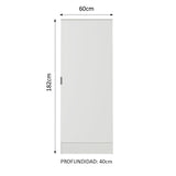 Closet Blanco 60x182cm con Seis Entrepaños - CLOSETS | Bylmo