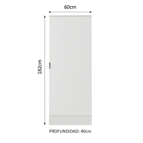 Closet Blanco 60x182cm con Seis Entrepaños - CLOSETS | Bylmo