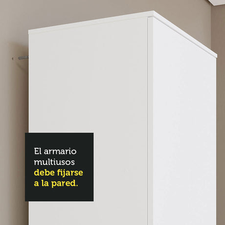 Closet Blanco 60x182cm con Seis Entrepaños - CLOSETS | Bylmo