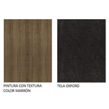 Combo Comedor y Sillas Anaju Marron y Negro Oxford 90x78cm Cuadrado de Cuatro Puestos con Cuatro Sillas - COMEDORES | Bylmo