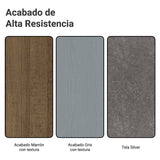 Combo Comedor y Sillas Anne Marron con Gris y Plata 90x79cm Cuadrado de Cuatro Puestos con Cuatro Sillas - COMEDORES | Bylmo