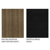 Combo Comedor y Sillas Débora Marron y Negro 90x76cm Cuadrado de Cuatro Puestos con Cuatro Sillas - COMEDORES | Bylmo