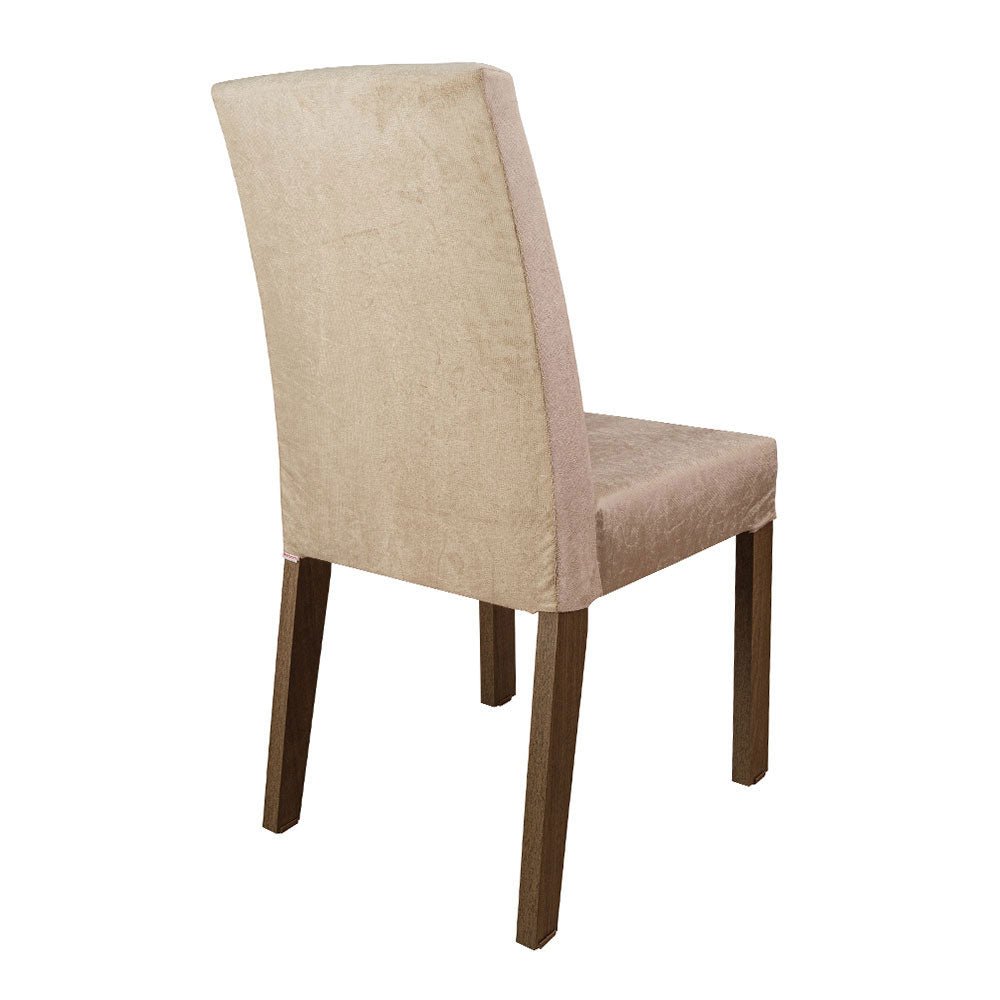 Combo Comedor y Sillas Keila Marron y Crema 160x79cm Cuadrado de Cuatro Puestos con Cuatro Sillas - COMEDORES | Bylmo