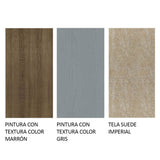 Combo Comedor y Sillas Keila Marron y Gris 160x79cm Cuadrado de Cuatro Puestos con Cuatro Sillas - COMEDORES | Bylmo