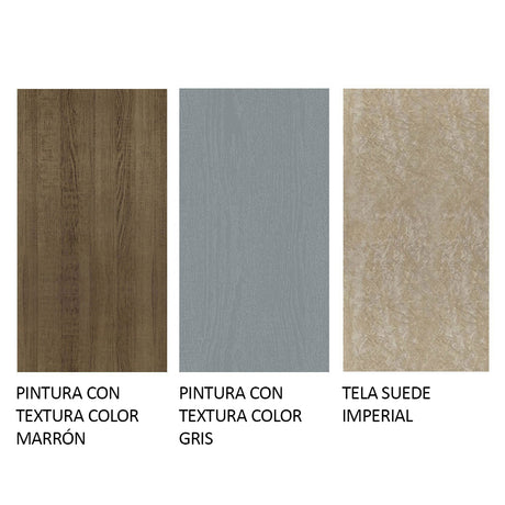 Combo Comedor y Sillas Keila Marron y Gris 160x79cm Cuadrado de Cuatro Puestos con Cuatro Sillas - COMEDORES | Bylmo