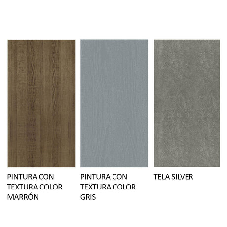 Combo Comedor y Sillas Livia Marron con Gris y Plata 90x78cm Cuadrado de Cuatro Puestos con Cuatro Sillas - COMEDORES | Bylmo