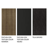 Combo Comedor y Sillas Livia Marron y Negro Oxford 90x78cm Cuadrado de Cuatro Puestos con Cuatro Sillas - COMEDORES | Bylmo