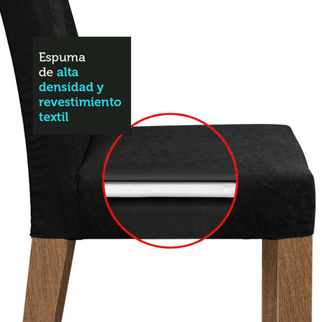 Combo Comedor y Sillas Manu Marron Oxford 104x78cm Cuadrado de Dos Puestos con Dos Sillas - COMEDORES | Bylmo