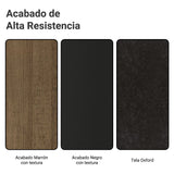 Combo Comedor y Sillas Marilia Marron y Negro Oxford 160x80cm Cuadrado de Cuatro Puestos con Cuatro Sillas - COMEDORES | Bylmo