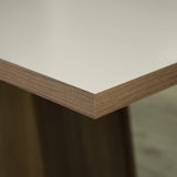 Combo Comedor y Sillas Renata Marron con Crema y Plata 160x79cm Cuadrado de Seis Puestos con Seis Sillas - COMEDORES | Bylmo