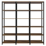 Estantería Rectangular Marron y Negro 185.8x52.5cm Transformable - BIBLIOTECAS Y ESTANTERIAS | Bylmo