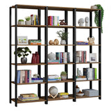 Estantería Rectangular Marron y Negro 185.8x52.5cm Transformable - BIBLIOTECAS Y ESTANTERIAS | Bylmo