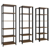 Estantería Rectangular Marron y Negro 185.8x52.5cm Transformable - BIBLIOTECAS Y ESTANTERIAS | Bylmo