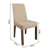 Kit x 2 Sillas Comedor Imperial Marron 45x94cm con Espaldar - SILLAS Y BUTACOS | Bylmo
