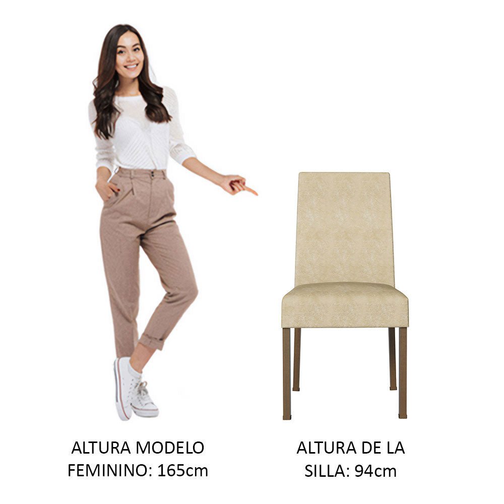 Kit x 2 Sillas Comedor Imperial Marron 45x94cm con Espaldar - SILLAS Y BUTACOS | Bylmo
