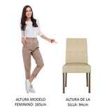 Kit x 2 Sillas Comedor Imperial Marron 45x94cm con Espaldar - SILLAS Y BUTACOS | Bylmo