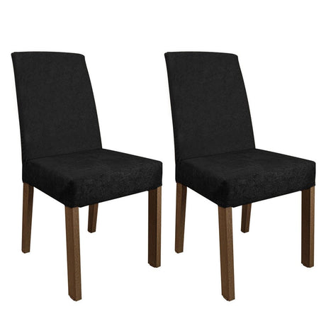 Kit x 2 Sillas Comedor Marron Oxford 45x94cm con Espaldar Liso - SILLAS Y BUTACOS | Bylmo