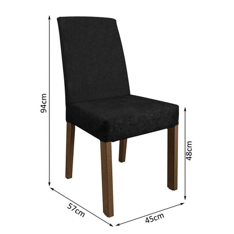 Kit x 2 Sillas Comedor Marron Oxford 45x94cm con Espaldar Liso - SILLAS Y BUTACOS | Bylmo