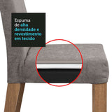 Kit x 2 Sillas Comedor Marron y Plata 45x94cm con Espaldar Liso - SILLAS Y BUTACOS | Bylmo