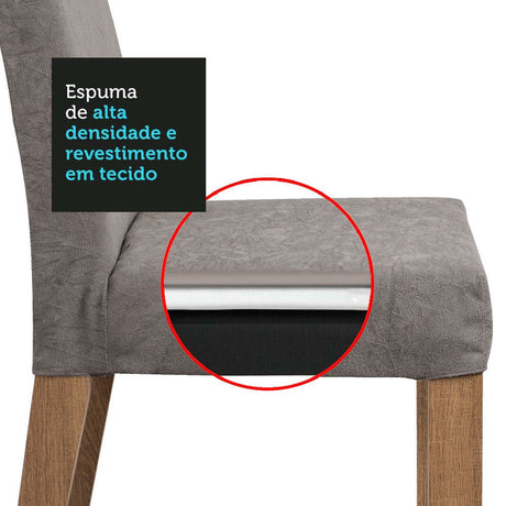 Kit x 2 Sillas Comedor Marron y Plata 45x94cm con Espaldar Liso - SILLAS Y BUTACOS | Bylmo
