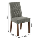 Kit x 2 Sillas Comedor Marron y Plata 45x94cm con Espaldar Ondulado - SILLAS Y BUTACOS | Bylmo