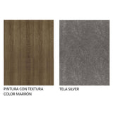 Kit x 2 Sillas Comedor Marron y Plata 45x94cm con Espaldar Ondulado - SILLAS Y BUTACOS | Bylmo