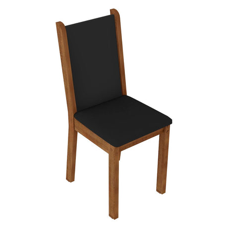 Kit x 4 Sillas Comedor Marron y Negro 37x89cm con Espuma en el Espaldar y Asiento - SILLAS Y BUTACOS | Bylmo
