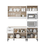 Cocina Integral Alpha Blanco 120x80cm Sin Mesón Con Alacena Modular - COCINAS | Bylmo