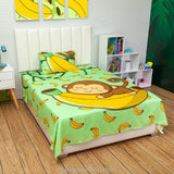 Sábana Infantil Zoo Monos Verde Para Cama Sencilla 100 X 190 Cm - SABANAS | Bylmo