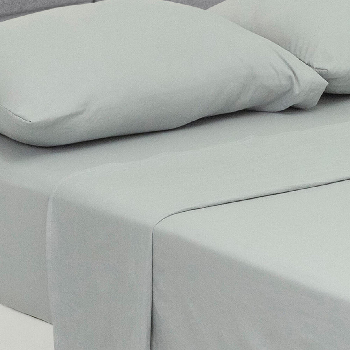 Juego de Sábanas Cotton Sense Fondo Entero Gris Claro Para Cama Sencilla 100 X 190 Cm - SABANAS | Bylmo