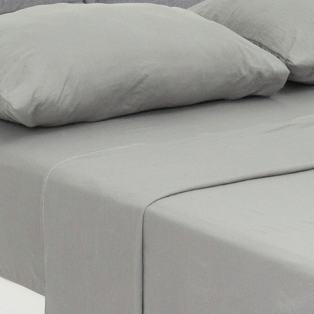 Juego de Sábanas Cotton Sense Fondo Entero Gris Oscuro Para Cama Sencilla 100 X 190 Cm - SABANAS | Bylmo