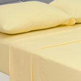 Juego de Sábanas Cotton Sense Fondo Entero Amarillo Para Cama Sencilla 100 X 190 Cm - SABANAS | Bylmo