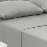 Juego de Sábanas Cotton Sense Fondo Entero Gris Oscuro Para Cama Semidoble 120 X 190 Cm - SABANAS | Bylmo