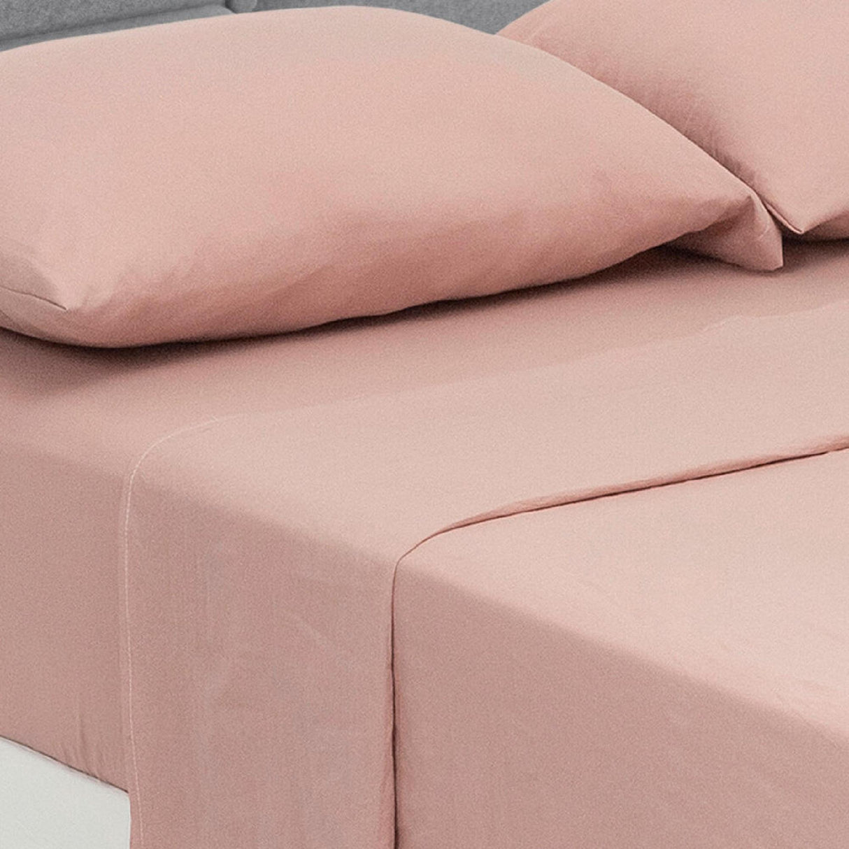 Juego de Sábanas Cotton Sense Fondo Entero Palo de Rosa Para Cama Semidoble 120 X 190 Cm - SABANAS | Bylmo