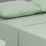 Juego de Sábanas Cotton Sense Fondo Entero Verde Para Cama Semidoble 120 X 190 Cm - SABANAS | Bylmo