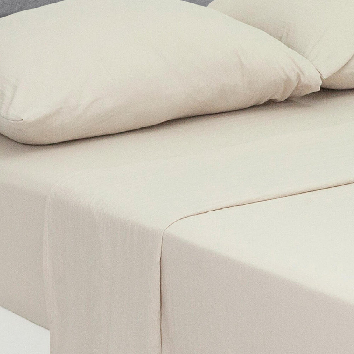 Juego de Sábanas Cotton Sense Fondo Entero Marron Claro Para Cama Semidoble 120 X 190 Cm - SABANAS | Bylmo