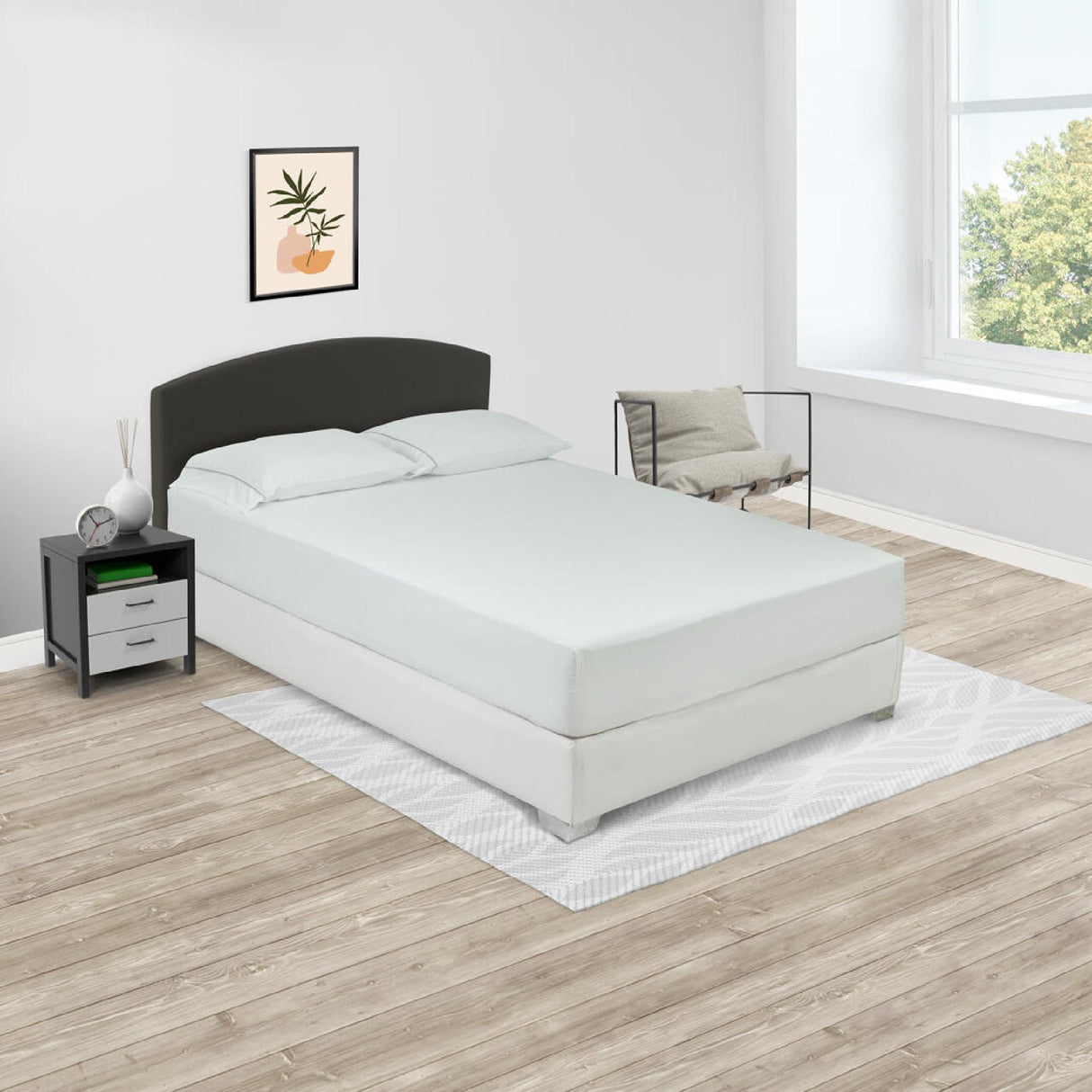 Sábana Ajustable Basic Fondo Entero Blanco Para Cama Doble 140 X 190 Cm - SABANAS | Bylmo