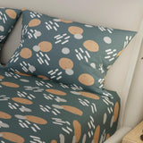 Juego de Sábanas Style Círculos Verde Oscuro Para Cama Doble 140 X 190 Cm - SABANAS | Bylmo