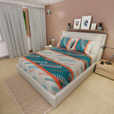 Sábana Ajustable Líneas Blanco Hueso Para Cama Doble 140 X 190 Cm - SABANAS | Bylmo