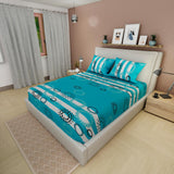 Sábana Ajustable Tropical Azul Para Cama Doble 140 X 190 Cm - SABANAS | Bylmo
